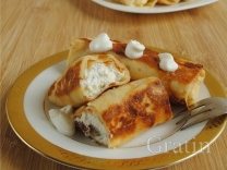 Блинчики с творогом и изюмом Блинчики с творогом и изюмом