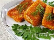 Жареный сыр с горчицей и петрушкой Жареный сыр с горчицей и петрушкой